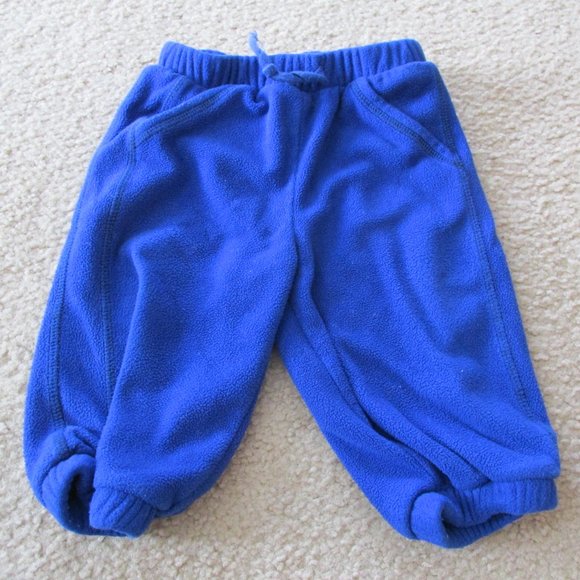 Circo 2 Pc Onesie Fleece Pants Outfit Boys 9M Blue Gray Striped Long‎ Sleeve - Picture 2 of 4